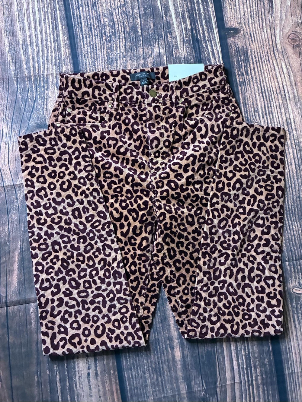 Ann Taylor Kids Leopard Print Jeans - Brown and Black